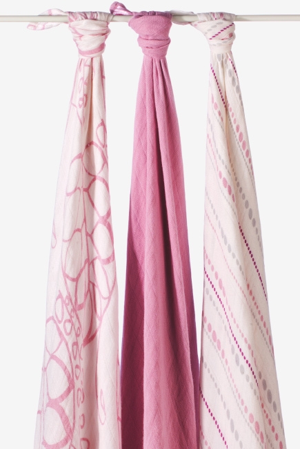 Бамбуковые пеленки для новорожденных Aden&Anais большие, набор 3, Tranquility