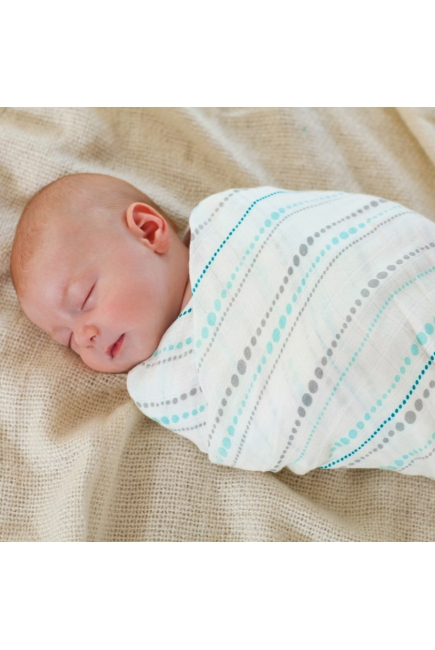 Бамбуковые пеленки для новорожденных Aden&Anais большие, набор 3, Azure