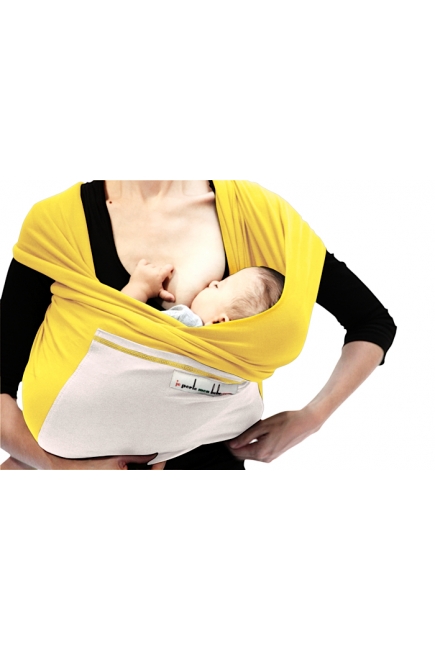 Слинг-шарф JPMBB трикотажный, цвет "лимон - экрю"