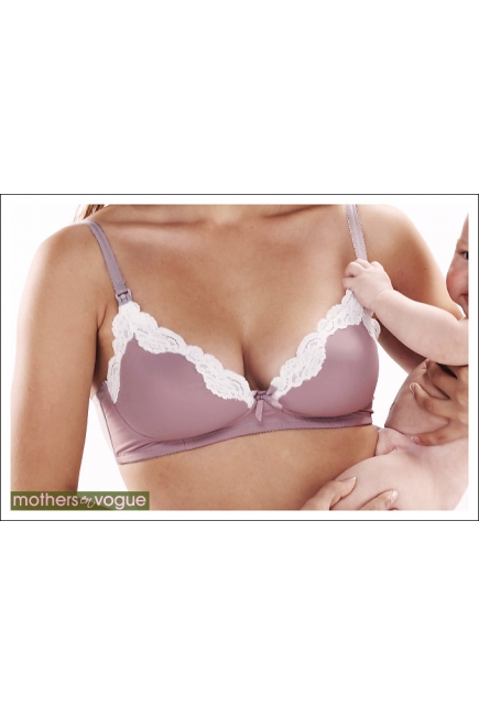 Бюстгальтер для кормящих Mothers en Vogue In the Clouds, Bark (серо-сиреневый)