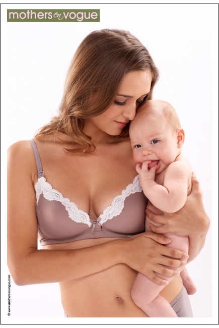 Бюстгальтер для кормящих Mothers en Vogue In the Clouds, Bark (серо-сиреневый)