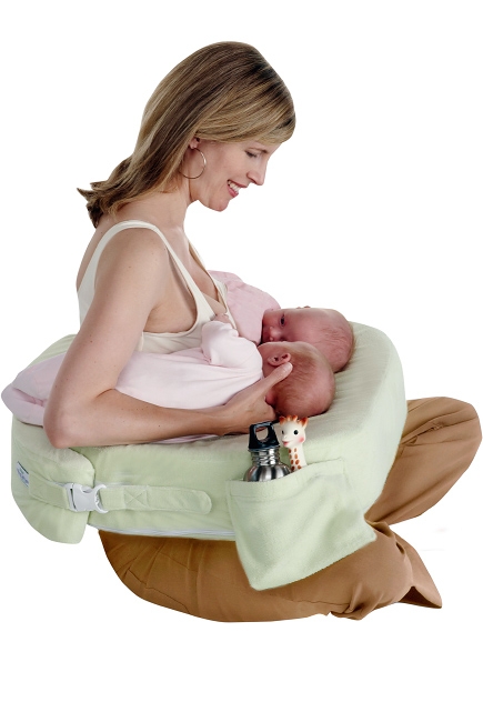 Подушка для кормления двойни "Голубые полосы"