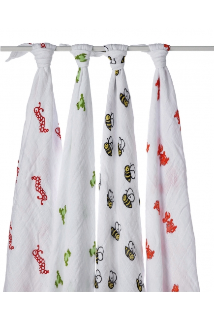 Aden&Anais набор 4 больших муслиновых пеленок, Mod about Baby (ребенок)