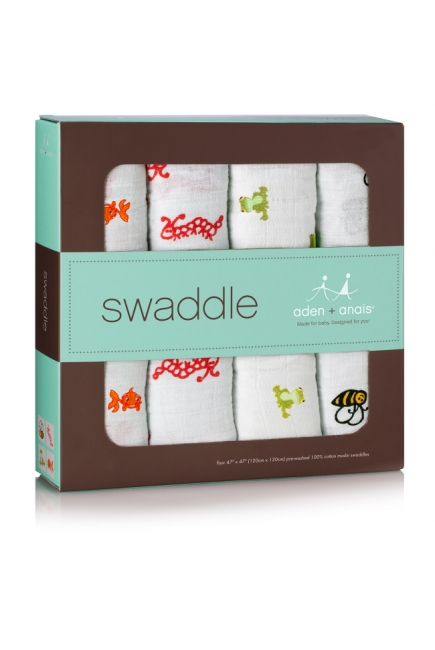 Aden&Anais набор 4 больших муслиновых пеленок, Mod about Baby (ребенок)