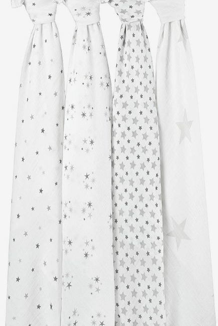 Муслиновые пеленки для новорожденных Aden&Anais большие, набор 4, Twinkle Star