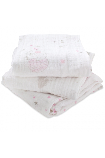 Муслиновые пеленки для новорожденных Aden&Anais средние, набор 3, Lovely