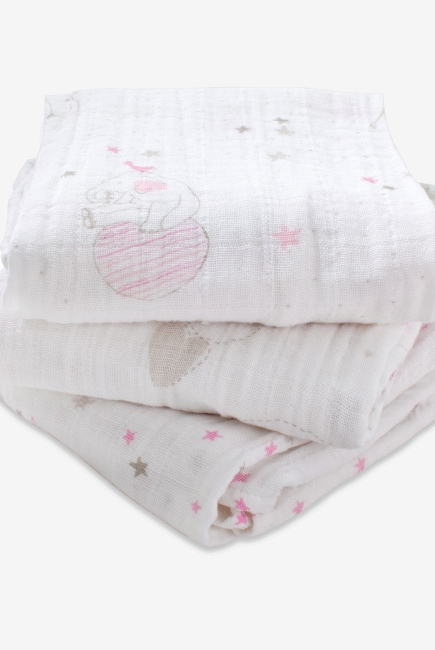 Муслиновые пеленки для новорожденных Aden&Anais средние, набор 3, Lovely