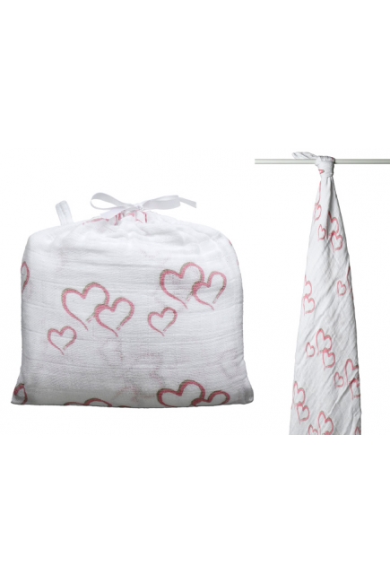 Aden&Anais большая муслиновая пеленка, Sweet Heart (любимый)
