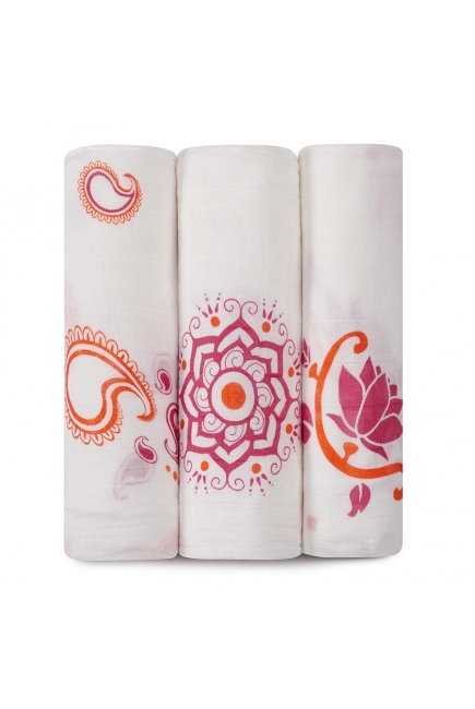 Бамбуковые пеленки для новорожденных Aden&Anais большие, набор 3, Pyara