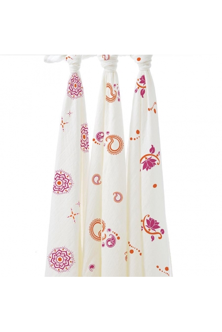 Бамбуковые пеленки для новорожденных Aden&Anais большие, набор 3, Pyara