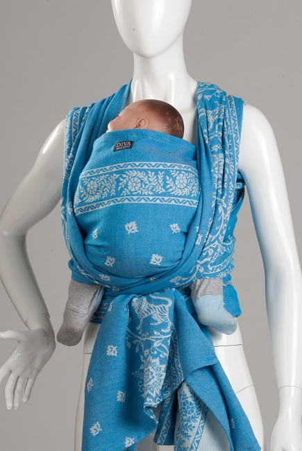 Слинг-шарф Diva Milano, Barocco Lions Turchese с шерстью