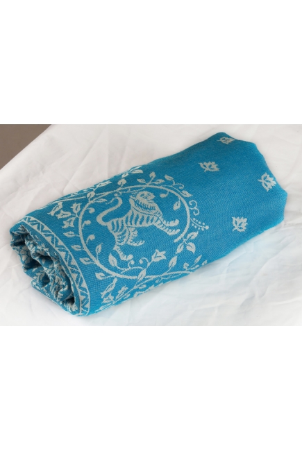 Слинг-шарф Diva Milano, Barocco Lions Turchese с шерстью