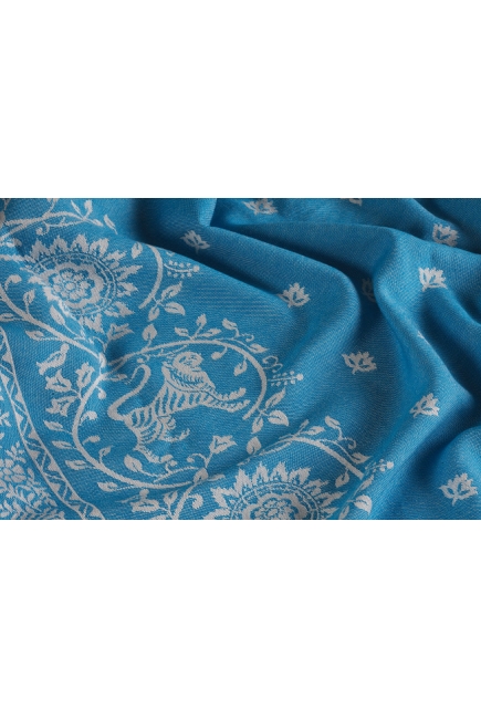 Слинг-шарф Diva Milano, Barocco Lions Turchese с шерстью