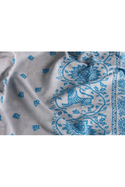 Слинг-шарф Diva Milano, Barocco Lions Turchese с шерстью