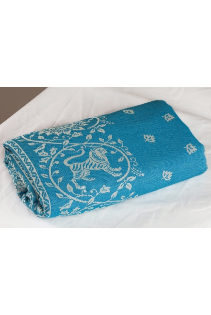 Слинг-шарф Diva Milano, Barocco Lions Turchese с шерстью