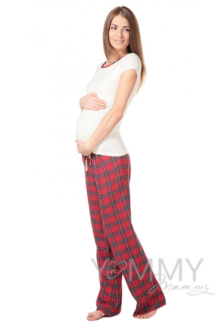 Брюки свободного силуэта в клеточку