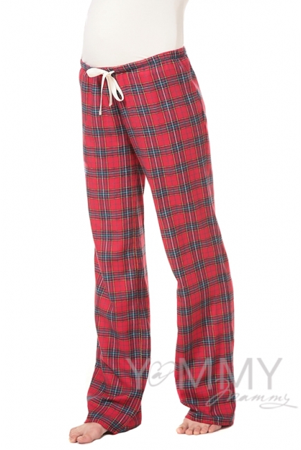 Брюки свободного силуэта в клеточку