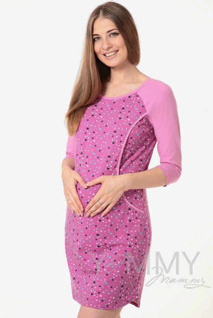 Платье для дома и сна орхидея / звездочки