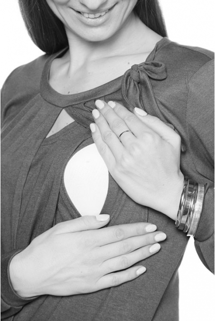 Блуза для беременных и кормящих с бантом, цвет красный мак