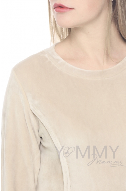 Костюм велюровый «хамелеон» светло-бежевый