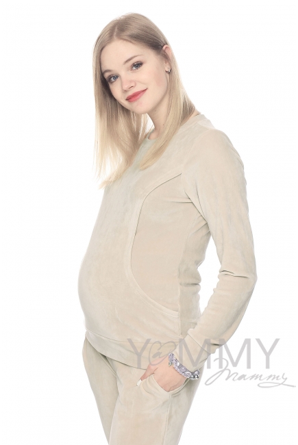 Костюм велюровый «хамелеон» светло-бежевый