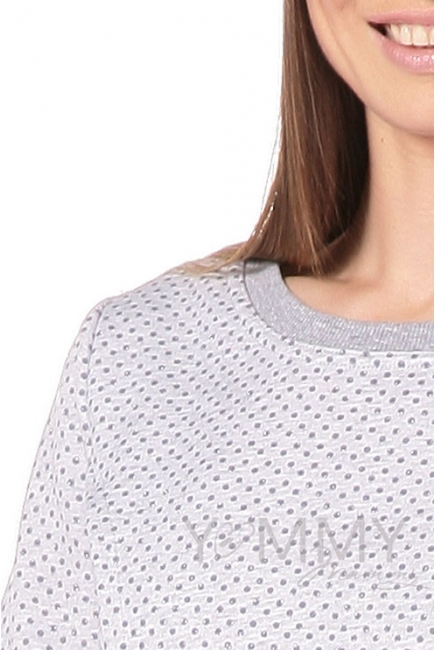 Джемпер серый в горошек