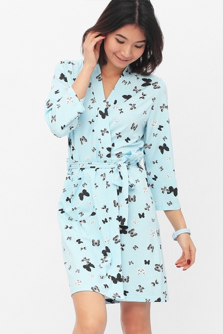 Халат голубой/бабочки
