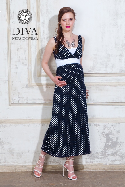 Сарафан для кормящих и беременных Diva Nursingwear Alba Maxi, Pois