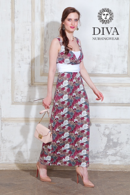 Сарафан для кормящих и беременных Diva Nursingwear Alba Maxi, Rose