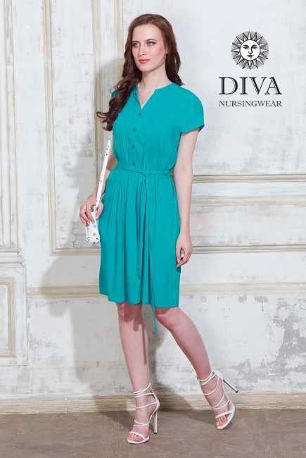 Платье для кормящих и беременных Diva Nursingwear Gemma, цвет Smeraldo