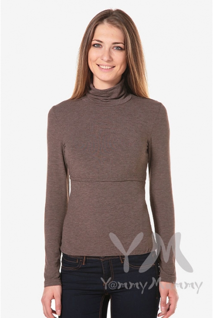 Бадлон прямого силуэта для кормящих и беременных, цвет мускат меланж