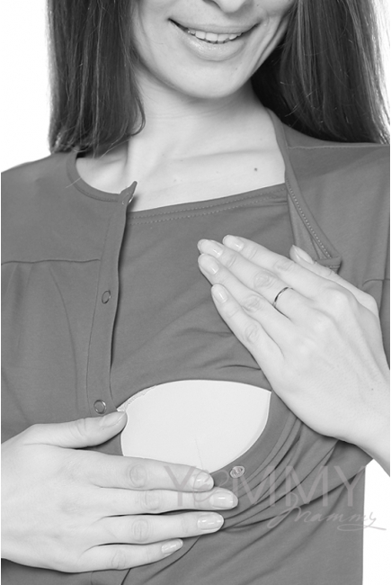 Платье на кнопках красное для кормящих