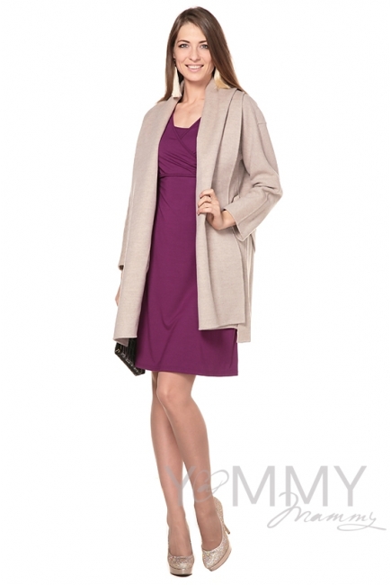 Платье на запах для кормящих и беременных, темная орхидея