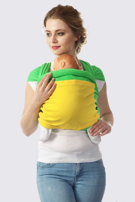 Слинг-шарф трикотажный Fusion, яблочно-желтый