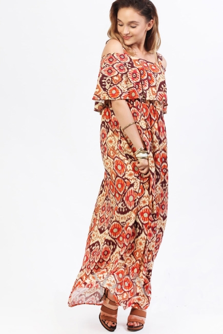 Платье-сарафан для беременных и кормящих на лямках, песочное