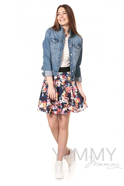 Юбка с цветочным принтом для кормящих