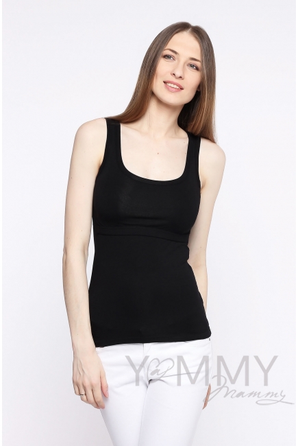 Майка для беременных и кормящих, черная