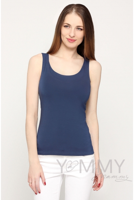 Майка для кормящих и беременных, цвет темный индиго