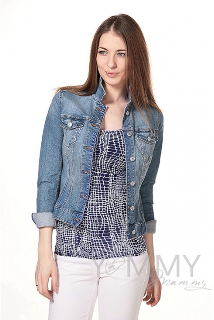 Майка для кормящих и беременных, тёмно-синяя