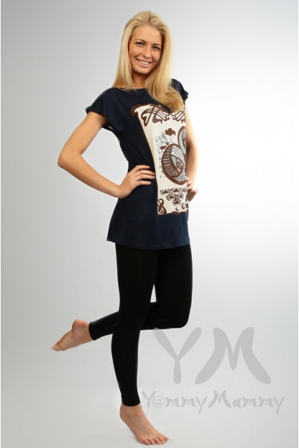 Лосины черные из модала для кормящих