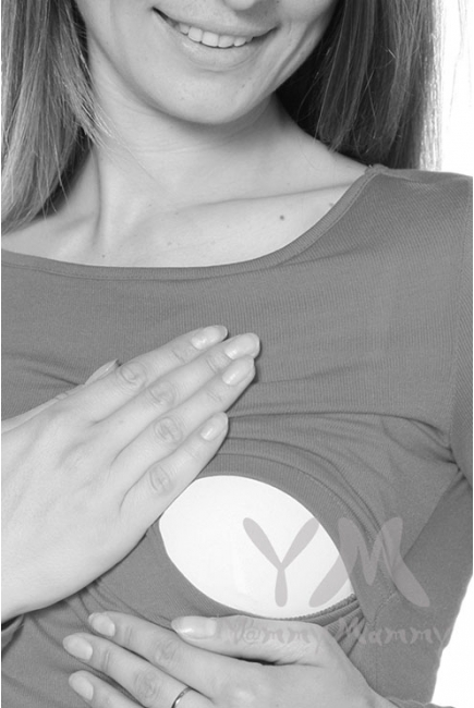 Лонгслив для беременных и кормящих, темно-синий меланж