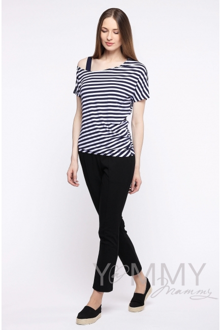 Блуза со спущенным плечом в комплекте с топом для кормящих и беременных