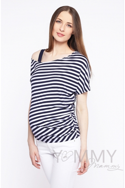 Блуза со спущенным плечом в комплекте с топом для кормящих и беременных