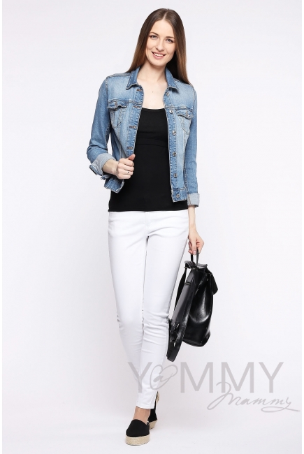 Майка для беременных и кормящих, черная