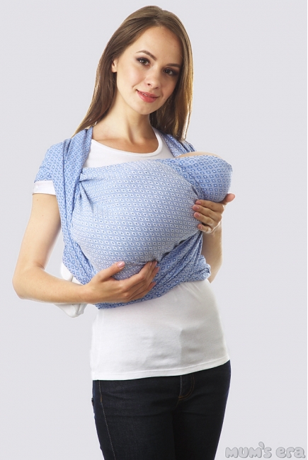 Слинг-шарф алмазного плетения, синий