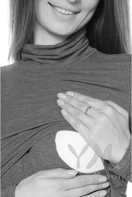 Водолазка для кормящих и беременных, цвет темно-синий меланж