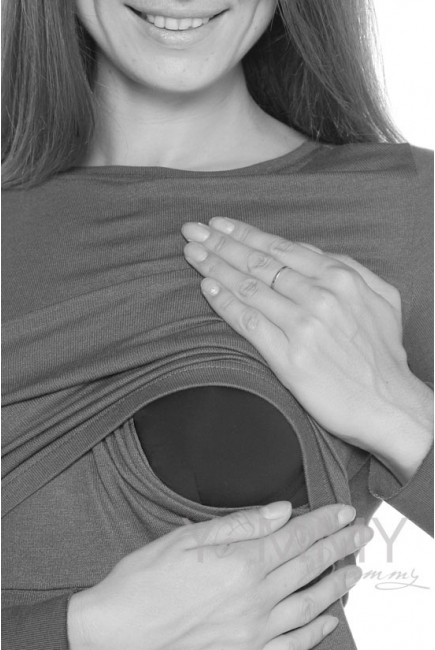 Платье для беременных и кормящих с карманами, темный индиго