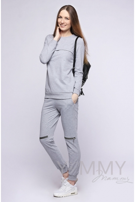 Костюм спортивный, цвет серый меланж