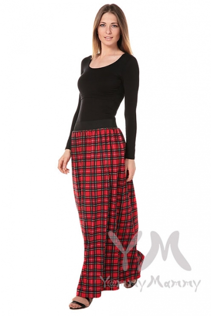 Лонгслив из модала для беременных и кормящих, черный