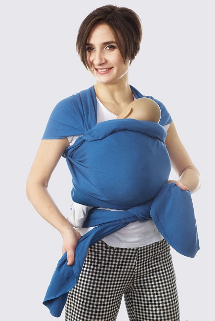 Слинг-шарф трикотажный, синий